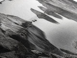 Sea Cave View, Ocean Reflections, Nature Escape, Framed Canvas Print, Beach House Wall Art, Zen Decor, Black and White Coastal Style