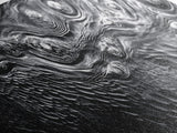 Liquid Texture Waves, Abstract Water Photography, Monochrome Art, Framed Canvas Print, Modern Living Room Wall Art, Nature-Inspired Decor