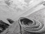 Coastal Rope, Windswept Bluff, Seaside Grass, Framed Canvas Print, Beach House Art, Nautical Decor, Neutral Living Room Style