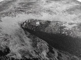 Crashing Waves Rock, Coastal Seascape, Ocean Photography, Black White Art, Framed Canvas Print, Nautical Bathroom Wall Decor