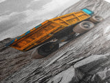 Mining Truck, Industrial Power, Bold Machinery, Construction Scene, Canvas Print, garage wall art, boys room decor, grunge wall art