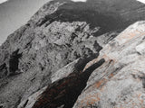 Rugged Mountain, Rocky Cliff, Adventure Landscape, Highland Scene, Nature Travel Art, Framed Canvas Print, Rustic Cabin Wall Decor