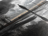 Solitude Reflection, Urban Mood, Moody Skies, Canvas Print, Modern Wall Art, Entryway Decor, Urban Photography, Minimalist Art, Rainy Day Art