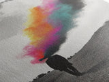 Colorful Mind, Surreal Silhouette, Abstract Smoke Art, Framed Canvas Print, Office Wall Art, Conceptual Psychedelic Art Decor