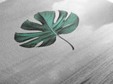 Monstera Leaf, Ocean Breeze, Tropical Minimalism, Floating Leaf, Framed Canvas Print, Modern Bathroom Art, Boho Decor, Tropical Wall Art