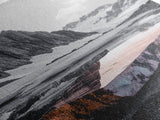 Glacial Rock, Abstract Ice Reflection, Surreal Landscape, Canvas Print, Nature Photography, Minimalist Winter Wall Art, Modern Decor