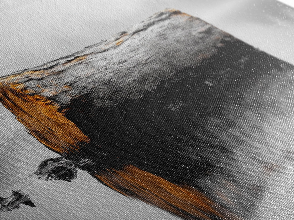 Weathered Log Reflection, Calm Lake Scene, Canvas Print, Minimalist Nature Photography, Zen Bathroom Wall Art, Serene Rustic Decor