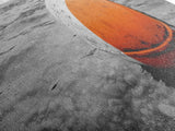 Orange Buoy Water, Minimal Marine Still Life, Nautical Photography, Ocean Vibe, Canvas Print, Bathroom Wall Art, Coastal Industrial Decor