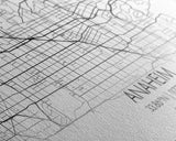 Anaheim Street Map, California Map, Map Print, Modern Art, Wall Art, Canvas Print, Room Décor Aesthetic, Indie Room Décor, Wall Prints