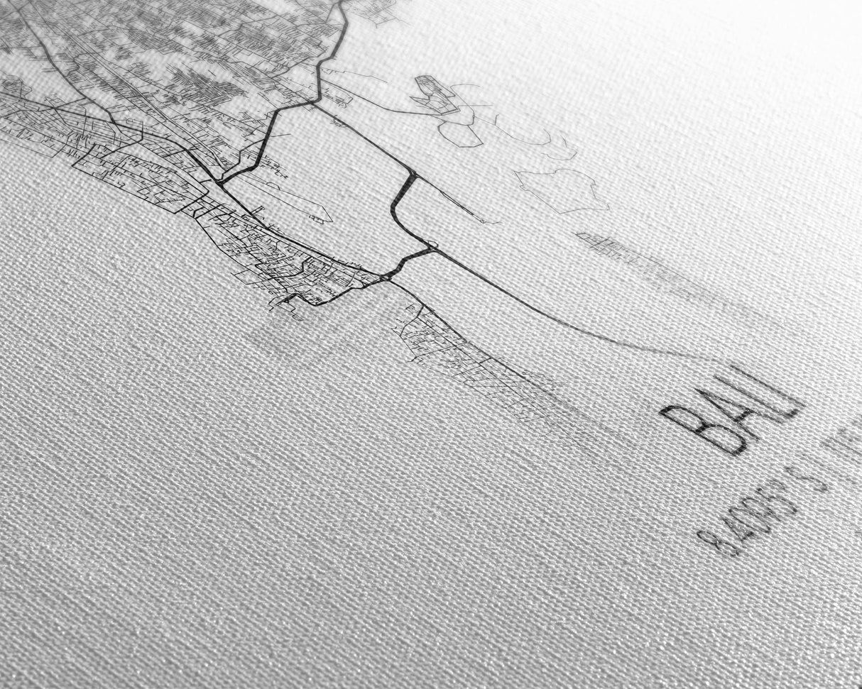 Bali Street Map, Indonesia Map, Map Print, Modern Art, Wall Art, Canvas Print, Asian Wall Art, Over Bed Wall Art, Gift For Friend, Prints