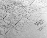 Berlin Street Map, Germany Map, Map Print, Modern Art, Wall Art, Canvas Print, Gift For New Home, Couples Décor, Minimalist Wall Art