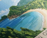 Beach of Oued Laou, Morocco Panoramic Print, Vacation Gift, Morocco Wall Art, Beach Painting, Beach Decor, Beach Or Lakehouse Art