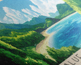 Blue Lagoon, Malasyia Panoramic Print, Vacation Gift, Malasyia Wall Art, Vacation Wall Art, Vacatation Memories, Beach Decor, Beach Or Lakehouse Art