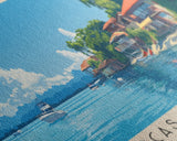 Bocas del Toro , Panamá Panoramic Beach Print, Vacation Gift, Panamá Wall Art, Beach Painting, Beach Decor, Beach Painting