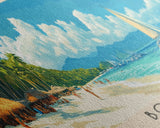 Boracay, Philippines Panoramic Print, Vacation Gift, Philippines Wall Art, Beach Painting, Beach Decor, Large Wall Art, Wood Frame Art