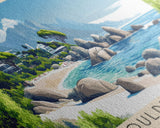 Boulders Beach, Cape Town Panoramic Print, Vacation Gift, Cape Town Wall Art, Vacation Wall Art, Vacatation Memories, Beach Decor, Beach Or Lakehouse Art