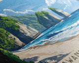 Bwanna Beach, Indonesia Panoramic Beach Print, Vacation Gift, Indonesia Wall Art, Framed Canvas Print, Framed Beach Painting