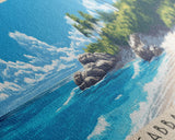 Cabbage Beach, Bahamas Panoramic Beach Print, Vacation Gift, Bahamas Wall Art, Beach Painting, Beach Decor, Beach Painting