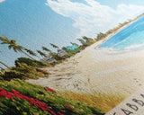 Cabbage Beach, Paradise Island, Bahamas Panoramic Print, Vacation Gift, Paradise Island, Bahamas Wall Art, Beach Painting, Beach Decor, Large Wall Art, Wood Frame Art