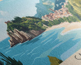 Cabrera, Spain Panoramic Beach Print, Vacation Gift, Spain Wall Art, Beach Painting, Beach Decor, Beach Painting