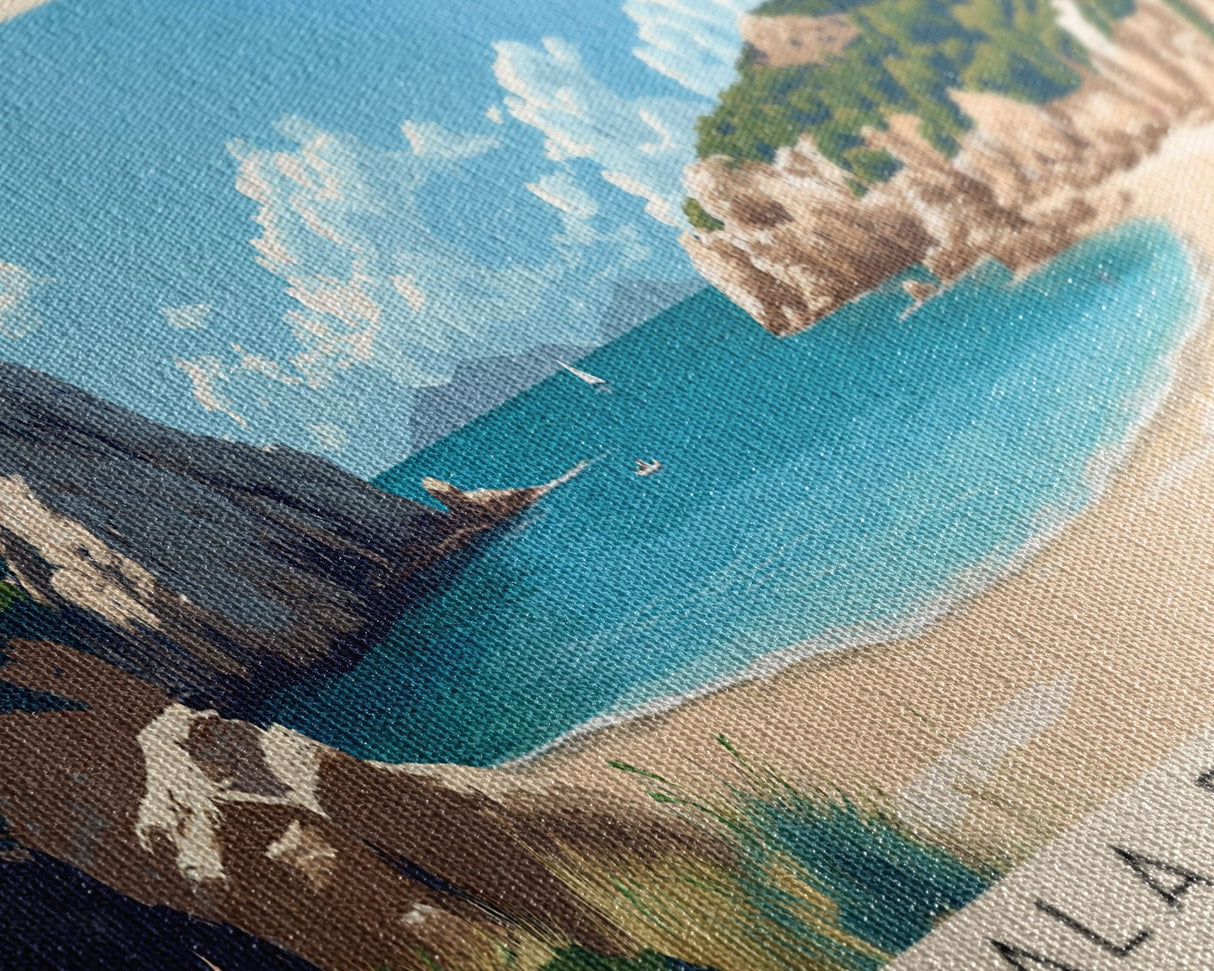 Cala Pregonda, Spain Panoramic Print, Vacation Gift, Spain Wall Art, Beach Painting, Beach Decor, Beach Or Lakehouse Art