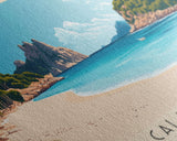 Cala Saura, Spain Panoramic Print, Vacation Gift, Spain Wall Art, Beach Painting, Beach Decor, Large Wall Art, Wood Frame Art