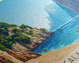 Cala Violina, Italy Panoramic Beach Print, Vacation Gift, Italy Wall Art, Framed Canvas Print, Framed Beach Painting