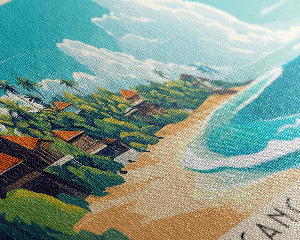 Canggu Beach, Indonesia Panoramic Print, Vacation Gift, Indonesia Wall Art, Beach Painting, Beach Decor, Beach Or Lakehouse Art