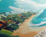 Canggu Beach, Indonesia Panoramic Print, Vacation Gift, Indonesia Wall Art, Beach Painting, Beach Decor, Beach Or Lakehouse Art