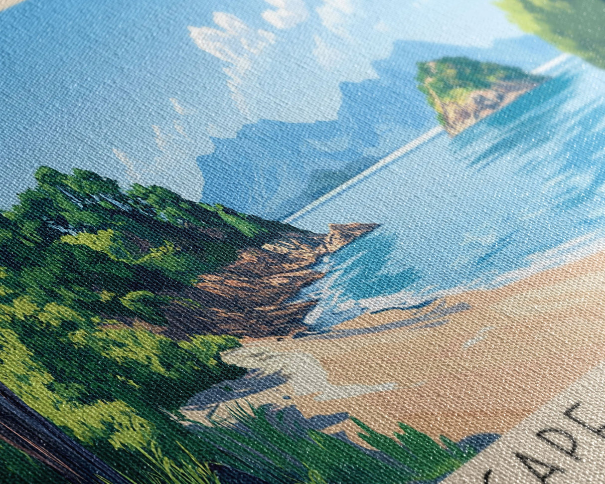 Cape Maclear, Malawi Panoramic Print, Vacation Gift, Malawi Wall Art, Beach Painting, Beach Decor, Beach Or Lakehouse Art