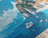 Capo Sant’Andrea, Italy Panoramic Beach Print, Vacation Gift, Italy Wall Art, Framed Canvas Print, Framed Beach Painting