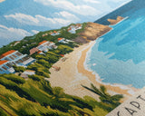 Captain's Bay, Anguila Panoramic Print, Vacation Gift, Anguila Wall Art, Beach Painting, Beach Decor, Beach Or Lakehouse Art