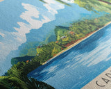 Capurgana, Colombia Panoramic Beach Print, Vacation Gift, Colombia Wall Art, Beach Painting, Beach Decor, Beach Painting