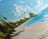 Carlisle Beach, Barbados Panoramic Beach Print, Vacation Gift, Barbados Wall Art, Framed Canvas Print, Framed Beach Painting