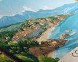 Corsica, France Panoramic Print, Vacation Gift, France Wall Art, Beach Painting, Beach Decor, Beach Or Lakehouse Art