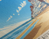 Deauville Beach, France Panoramic Print, Vacation Gift, France Wall Art, Vacation Wall Art, Vacatation Memories, Beach Decor, Beach Or Lakehouse Art