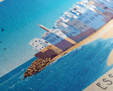 Essaouira, Morocco Panoramic Print, Vacation Gift, Morocco Wall Art, Beach Painting, Beach Decor, Beach Or Lakehouse Art