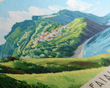 Faial Island, Portugal Panoramic Print, Vacation Gift, Portugal Wall Art, Beach Painting, Beach Decor, Large Wall Art, Wood Frame Art