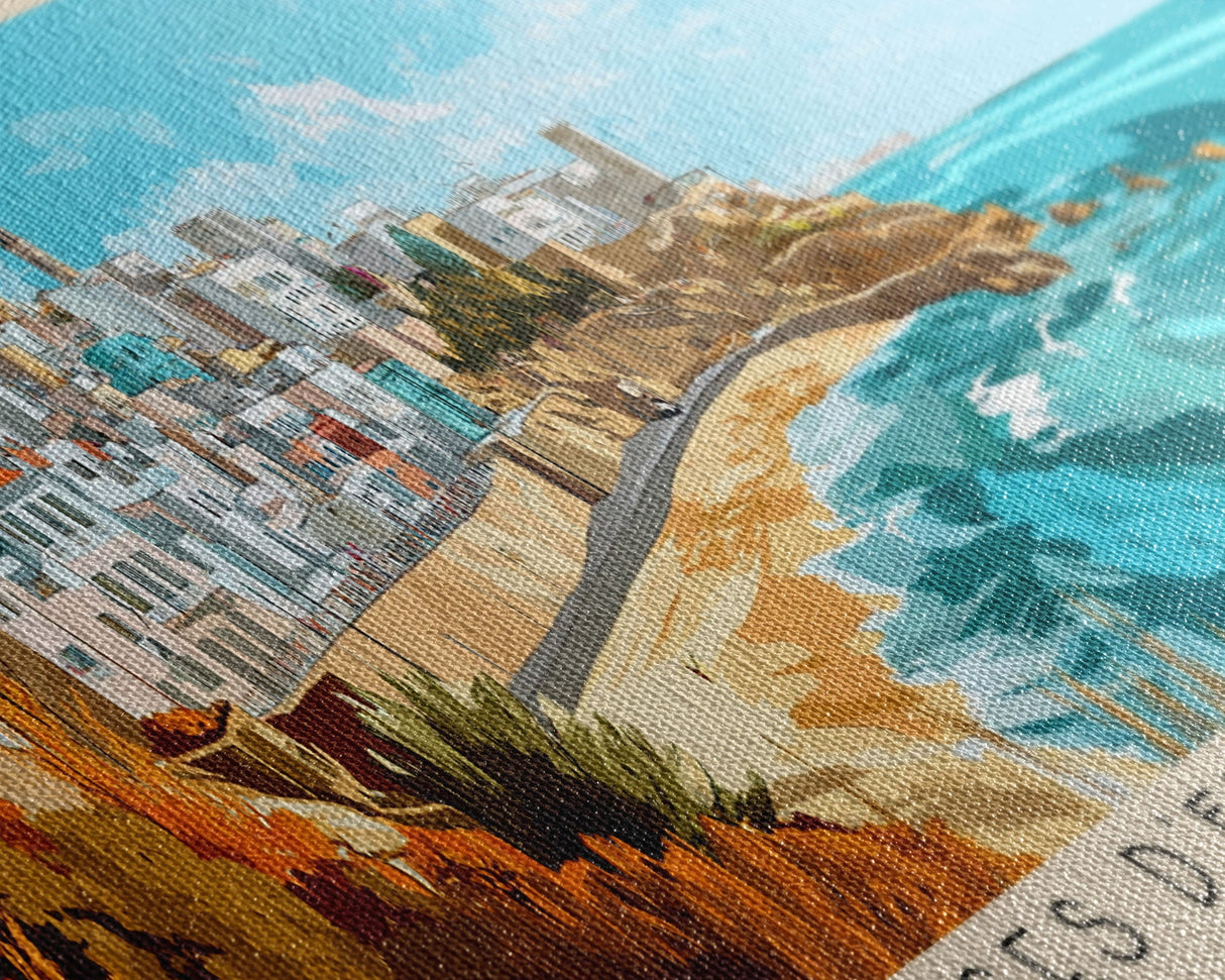 Falaises d’El Marsa a Alger, Algeria Panoramic Print, Vacation Gift, Algeria Wall Art, Vacation Wall Art, Vacatation Memories, Beach Decor, Beach Or Lakehouse Art