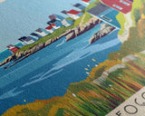 Fogo Island, Canada Panoramic Beach Print, Vacation Gift, Canada Wall Art, Framed Canvas Print, Framed Beach Painting