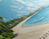 Harbor Beach, Bahamas Panoramic Print, Vacation Gift, Bahamas Wall Art, Beach Painting, Beach Decor, Beach Or Lakehouse Art