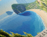 Kabak Beach, Turkey Panoramic Print, Vacation Gift, Turkey Wall Art, Beach Painting, Beach Decor, Beach Or Lakehouse Art
