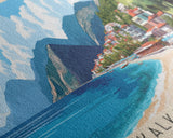 Kalkan Beach, Turkey Panoramic Print, Vacation Gift, Turkey Wall Art, Vacation Wall Art, Vacatation Memories, Beach Decor, Beach Or Lakehouse Art