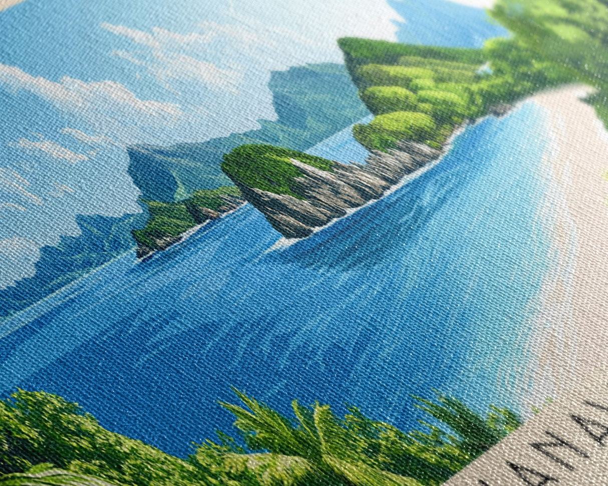 Kanawa Island, Indonesia Panoramic Beach Print, Vacation Gift, Indonesia Wall Art, Beach Painting, Beach Decor, Beach Painting