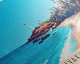 Kanyakumari Beach, India Panoramic Beach Print, Vacation Gift, India Wall Art, Framed Canvas Print, Framed Beach Painting