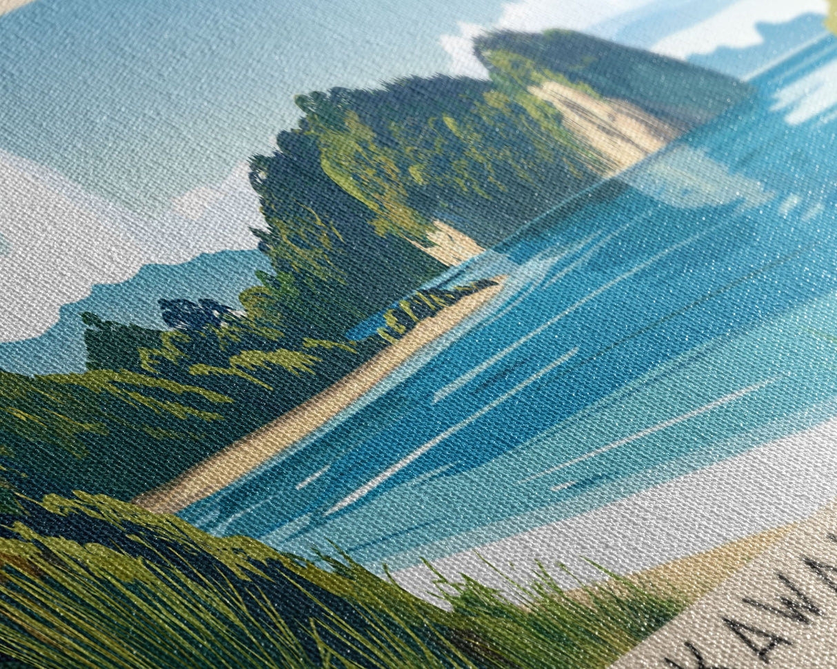 Kawau Island, New Zealand Panoramic Print, Vacation Gift, New Zealand Wall Art, Beach Painting, Beach Decor, Beach Or Lakehouse Art