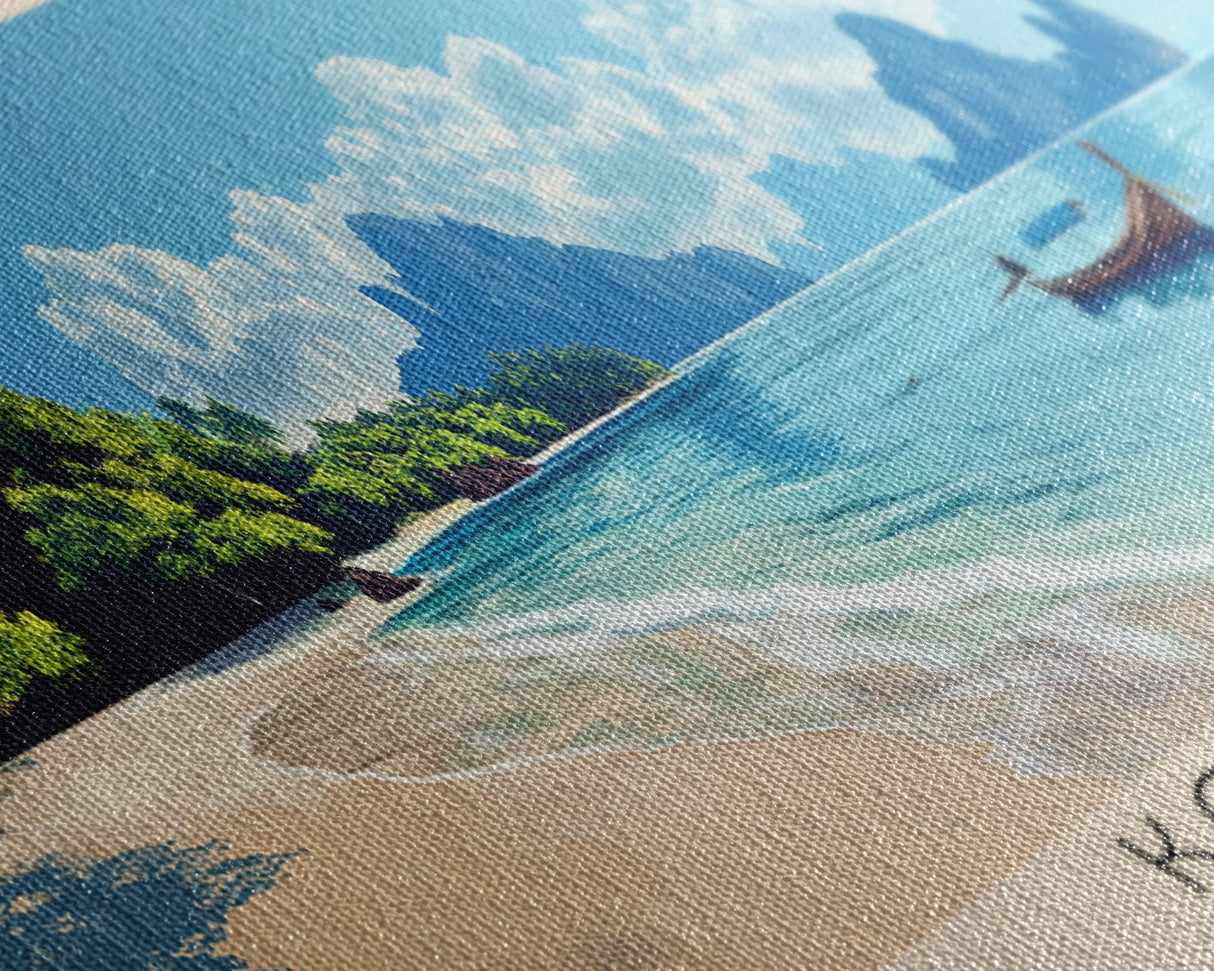 Ko Kut, Thailand Panoramic Print, Vacation Gift, Thailand Wall Art, Vacation Wall Art, Vacatation Memories, Beach Decor, Beach Or Lakehouse Art