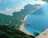 Koh Tao, Thailand Panoramic Beach Print, Vacation Gift, Thailand Wall Art, Beach Painting, Beach Decor, Beach Painting