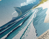 Kommetjie Beach, South Africa Panoramic Beach Print, Vacation Gift, South Africa Wall Art, Framed Canvas Print, Framed Beach Painting