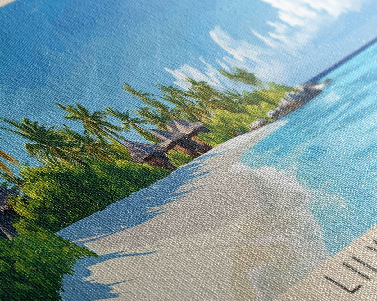 Lily Beach, Maldives Panoramic Print, Vacation Gift, Maldives Wall Art, Vacation Wall Art, Vacatation Memories, Beach Decor, Beach Or Lakehouse Art